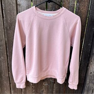 Everlane The Slim Classic French Terry Crew Blush Pink Sweater Sweatshirt NWOT